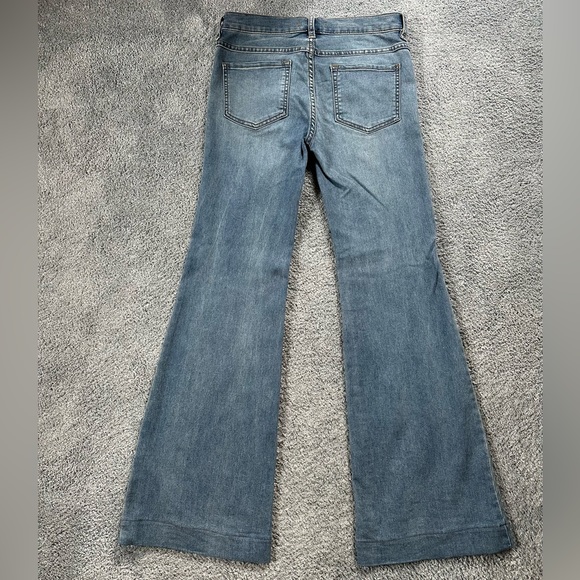 Free People Blue Wash Bell Bottom Jeans - Picture 3 of 4
